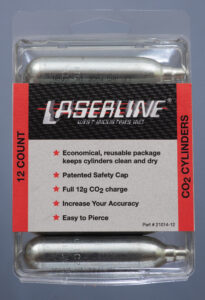 LaserLine 12-Gram-Co2-Cylinders-12-Count-Clam-Shell-Part-Number-21014-7-12